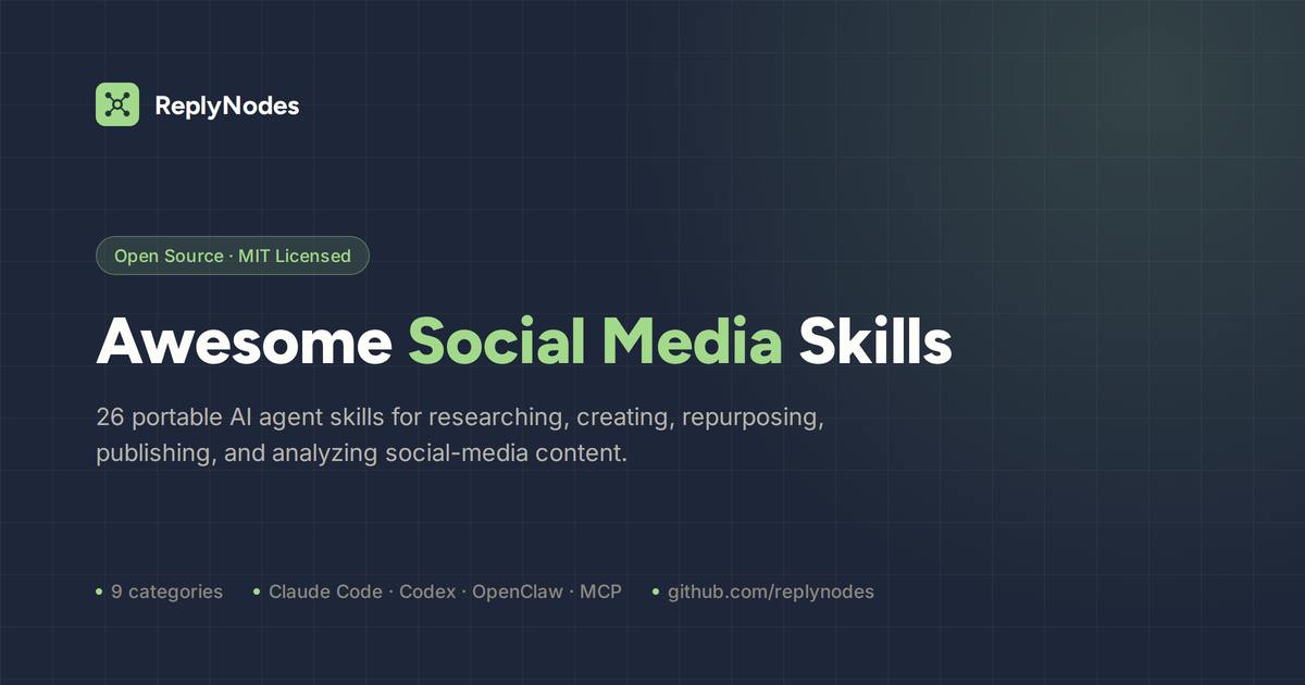 Introducing Awesome Social Media Skills, an Open-Source Skill Library for AI Agents